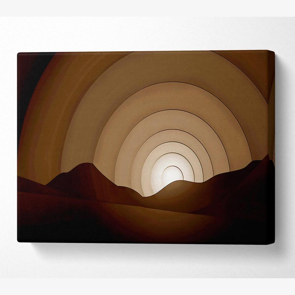 Chocolate Rainbow Horizon Canvas Print Wall Art - Yellow / 81.28cm – image 1