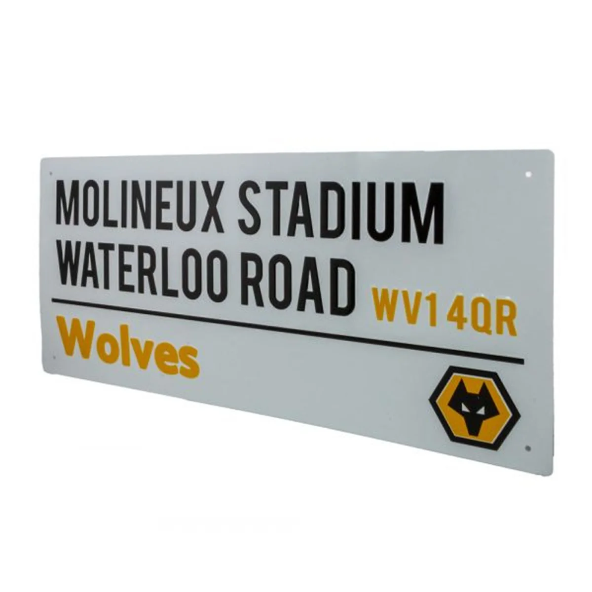 Wolverhampton Wanderers FC Molineux Stadium Waterloo Road Light Street Sign - White – image 2