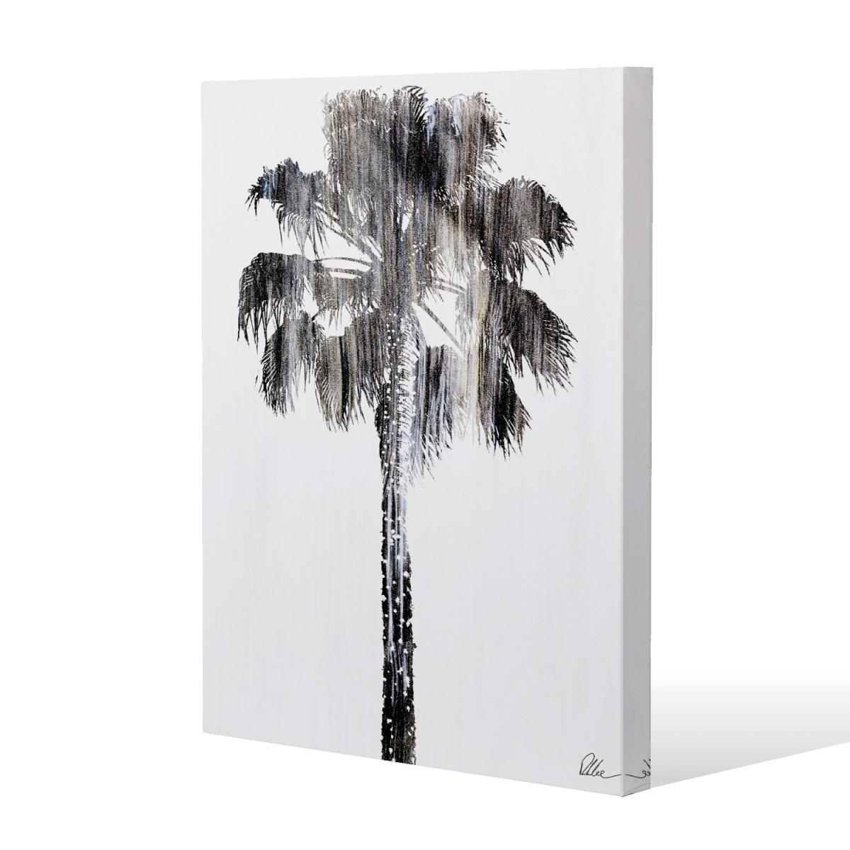 'Gold Tall Palm' Art Print Wrapped on Canvas - Black / 46cm – image 2