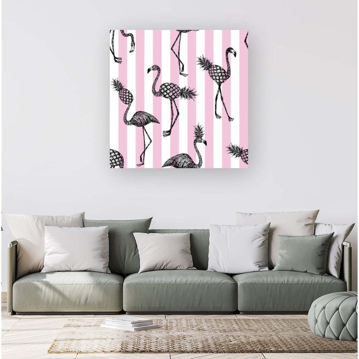 Pineapple Flamingo Canvas Print - Pink / Medium – image 2