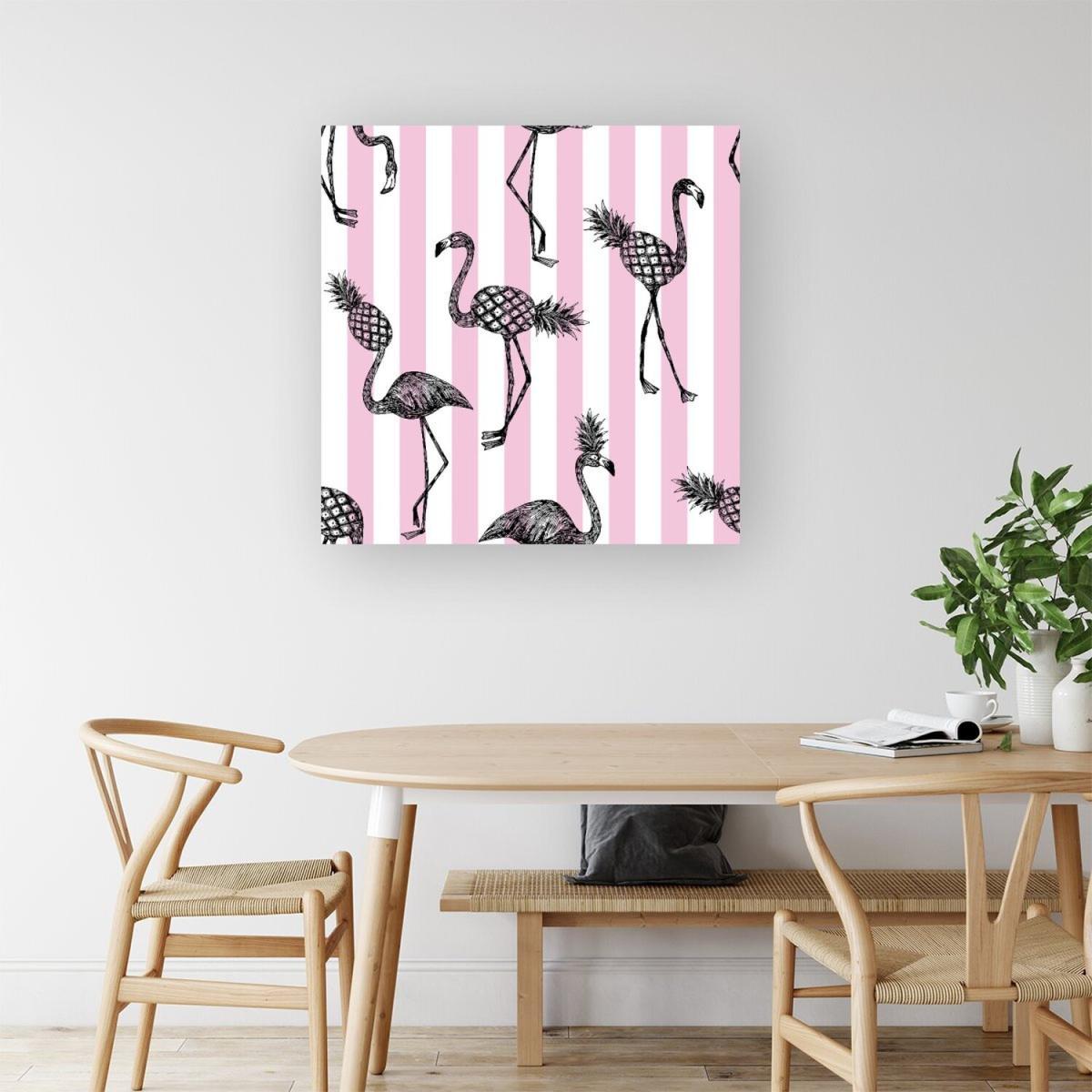 Pineapple Flamingo Canvas Print - Pink / Medium – image 3