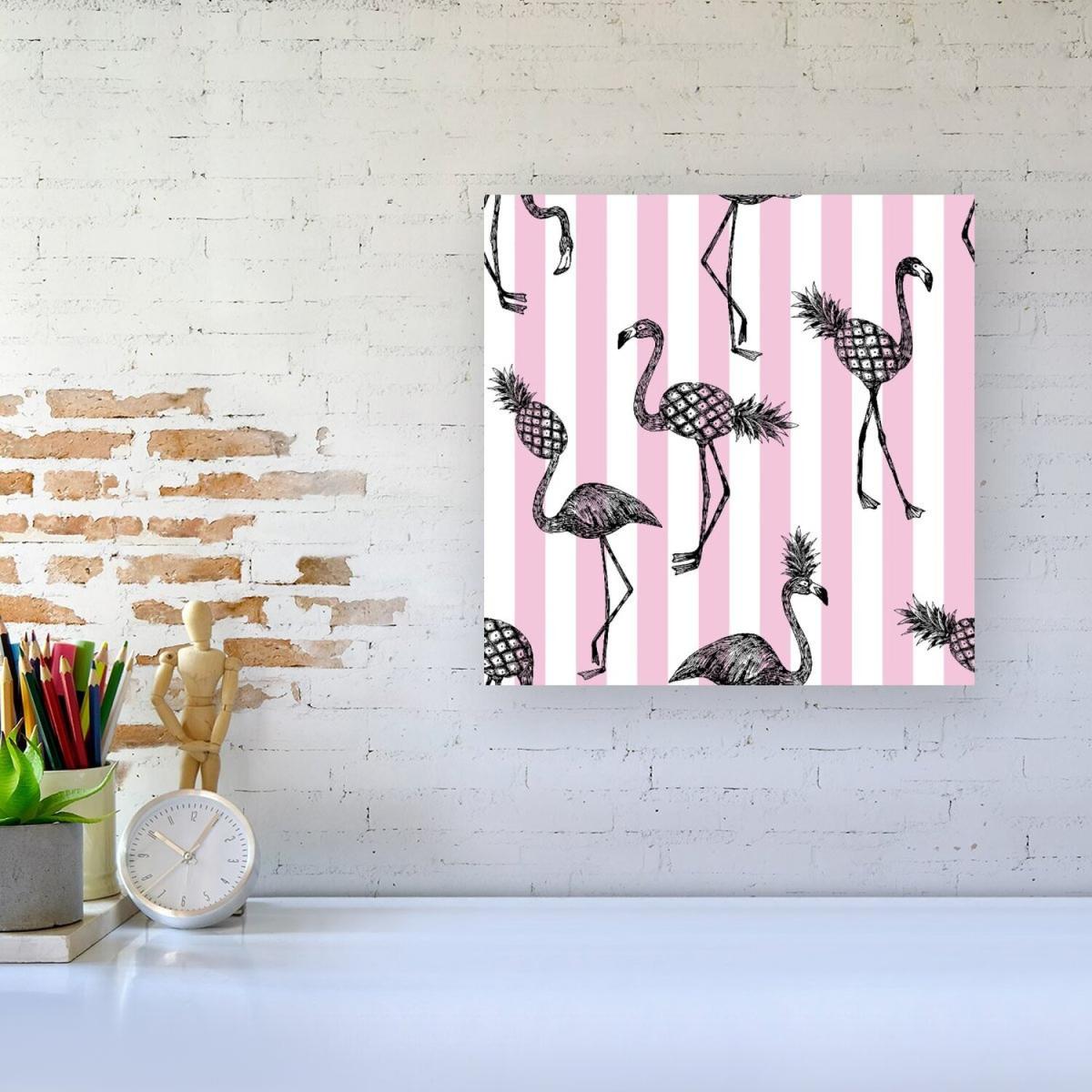 Pineapple Flamingo Canvas Print - Pink / Medium – image 4