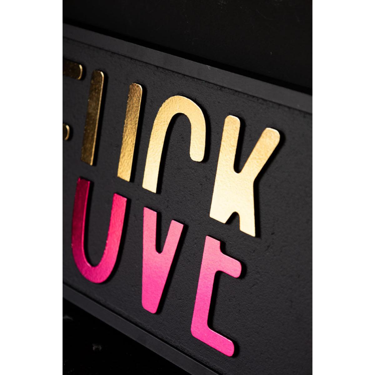 Fuck vs Love You Wall Sign – image 3
