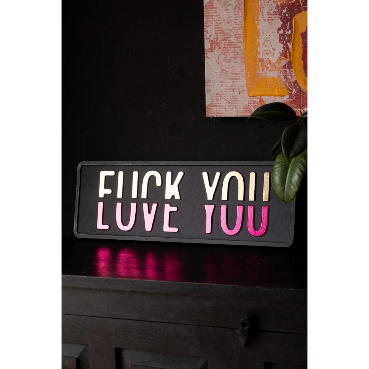 Fuck vs Love You Wall Sign – image 5