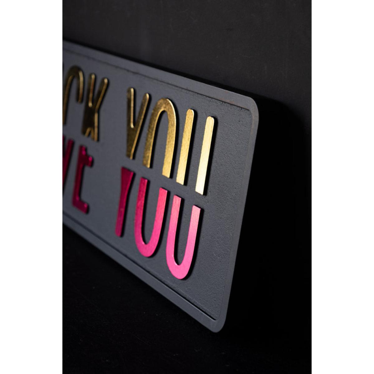 Fuck vs Love You Wall Sign – image 7