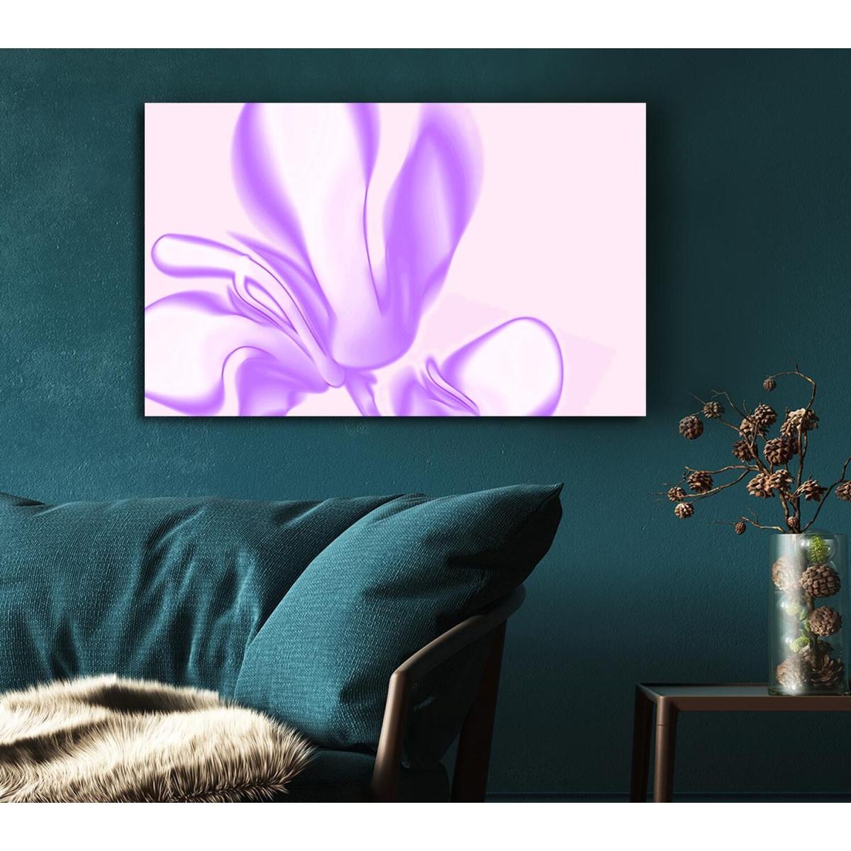 Lilac Ripple Canvas Print Wall Art - Yellow / 66.04cm – image 2