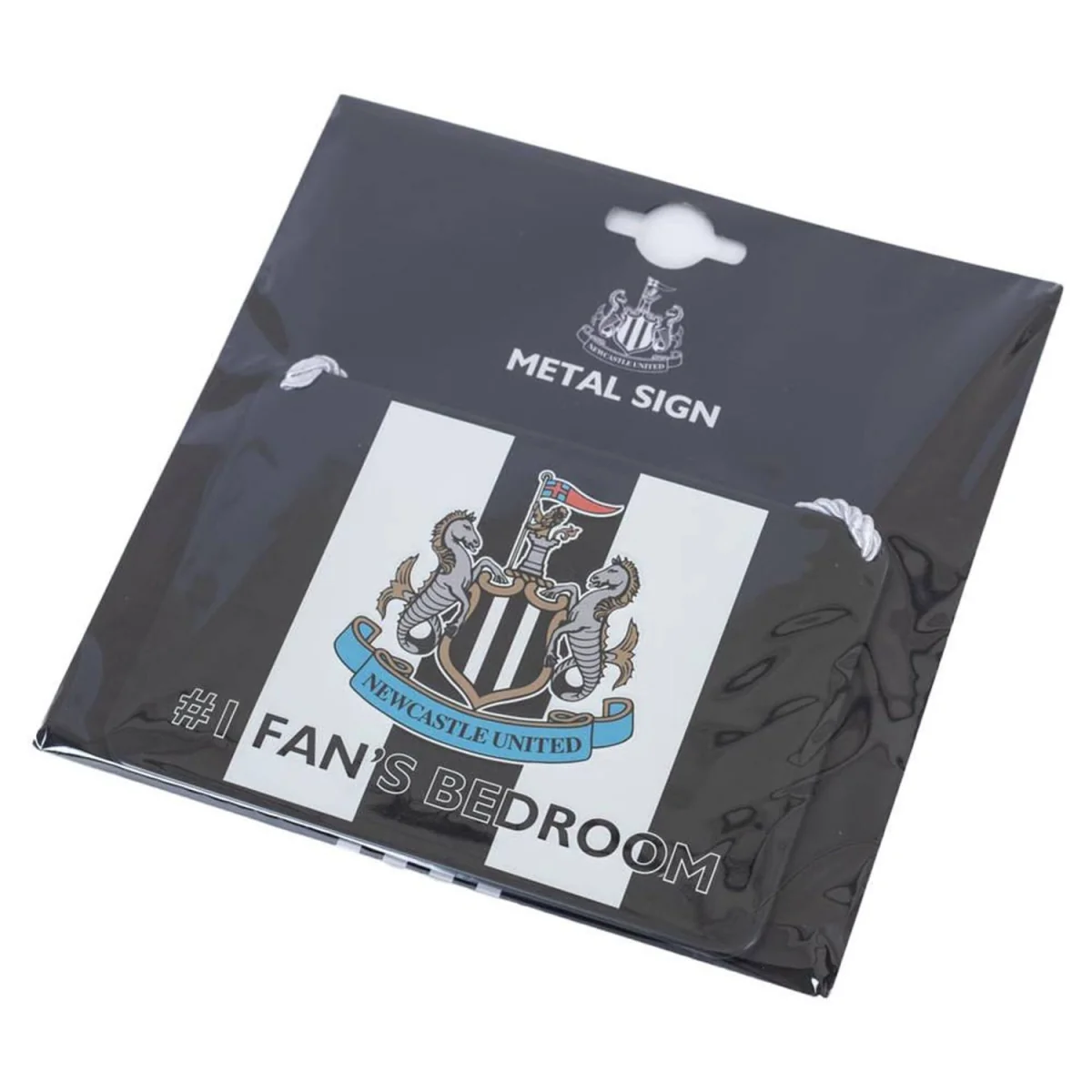 Newcastle United FC No. 1 Fan Stripe Hanging Sign - Black/White – image 2