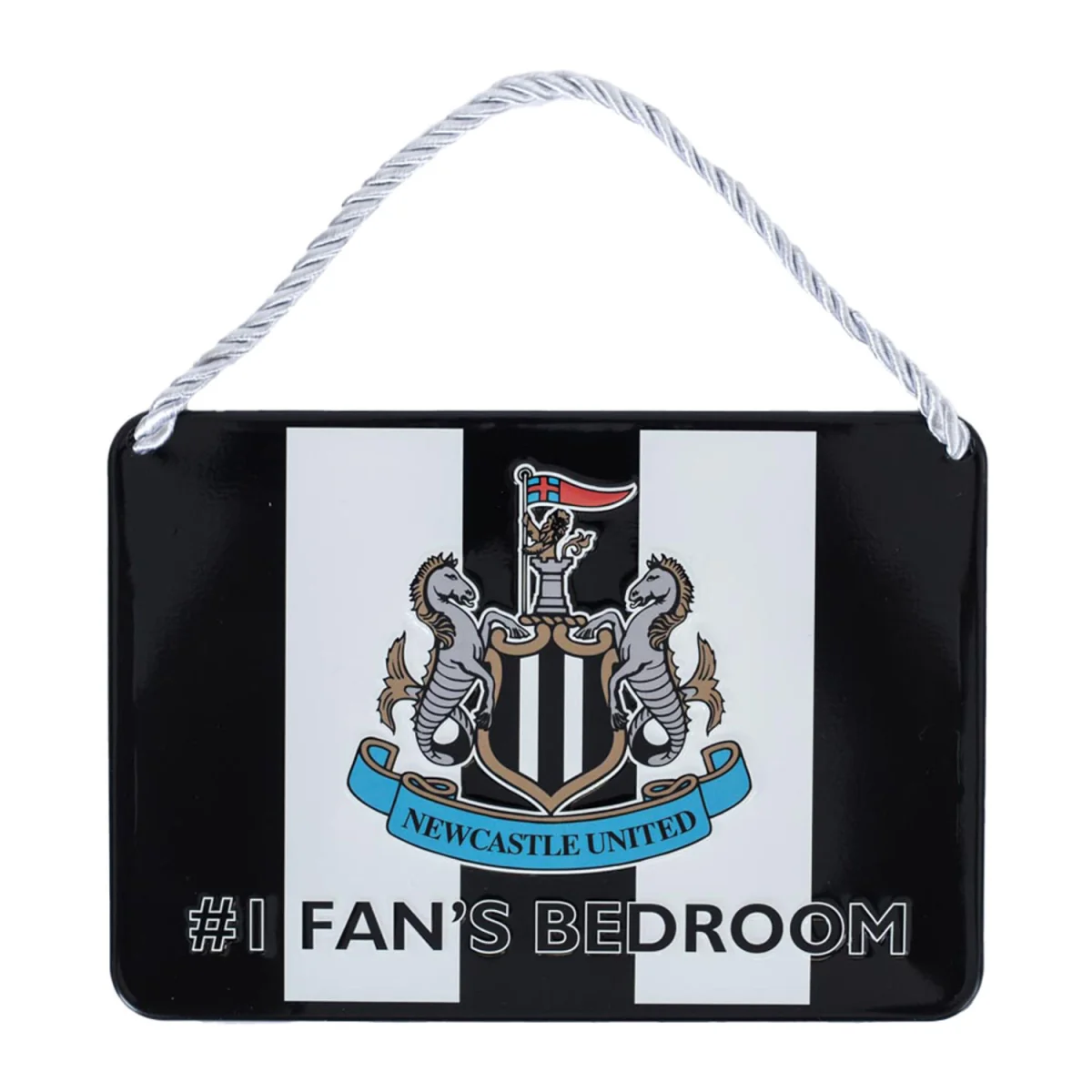 Newcastle United FC No. 1 Fan Stripe Hanging Sign - Black/White – image 3