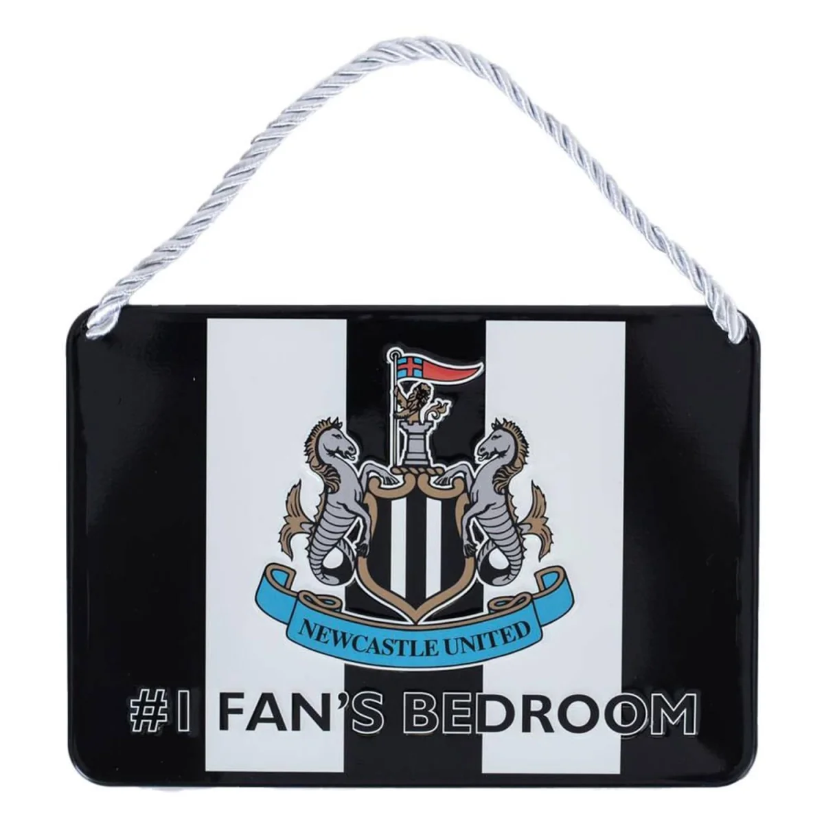 Newcastle United FC No. 1 Fan Stripe Hanging Sign - Black/White – image 4