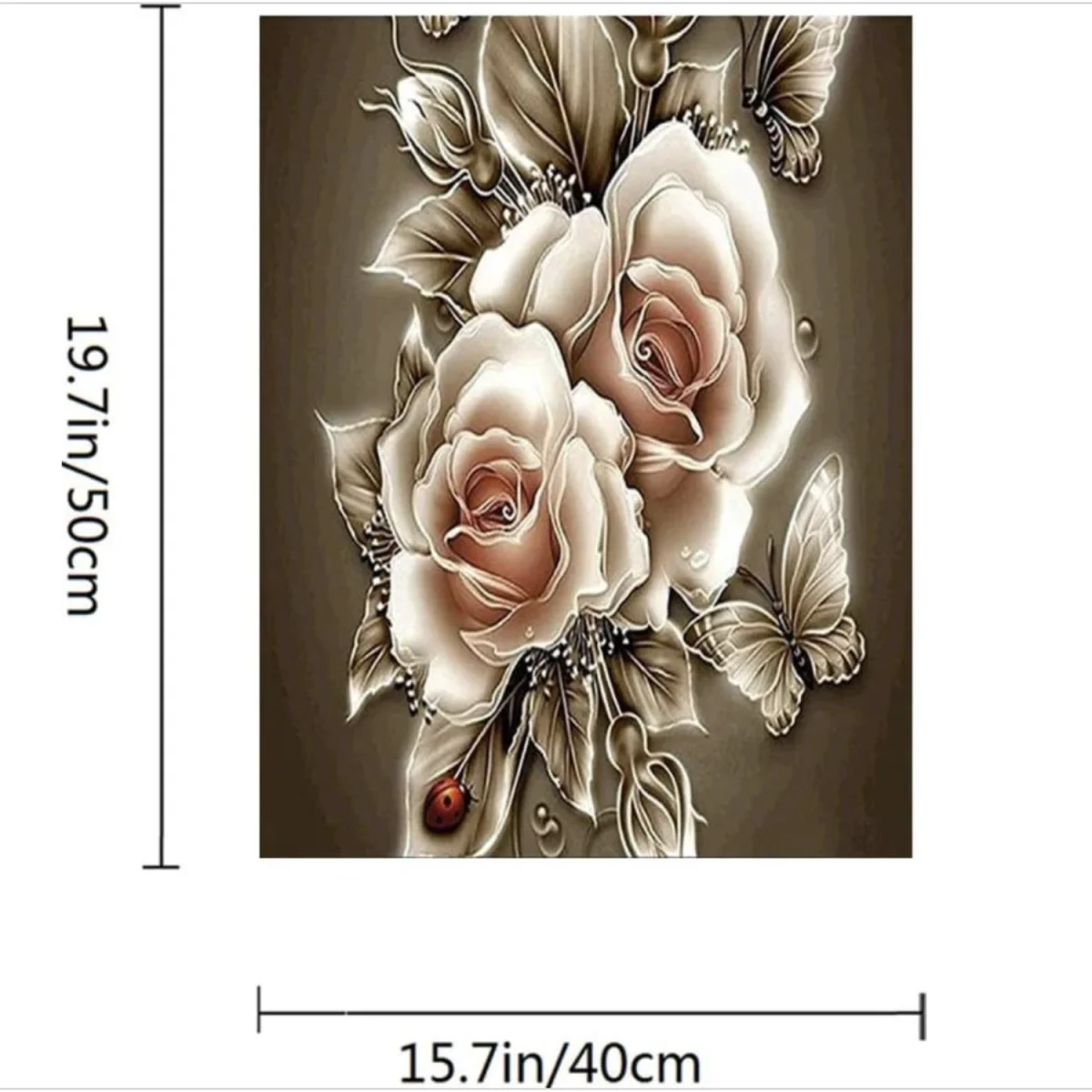 Roses and Butterfly Diamond Painting Art Kit - Multi – image 5