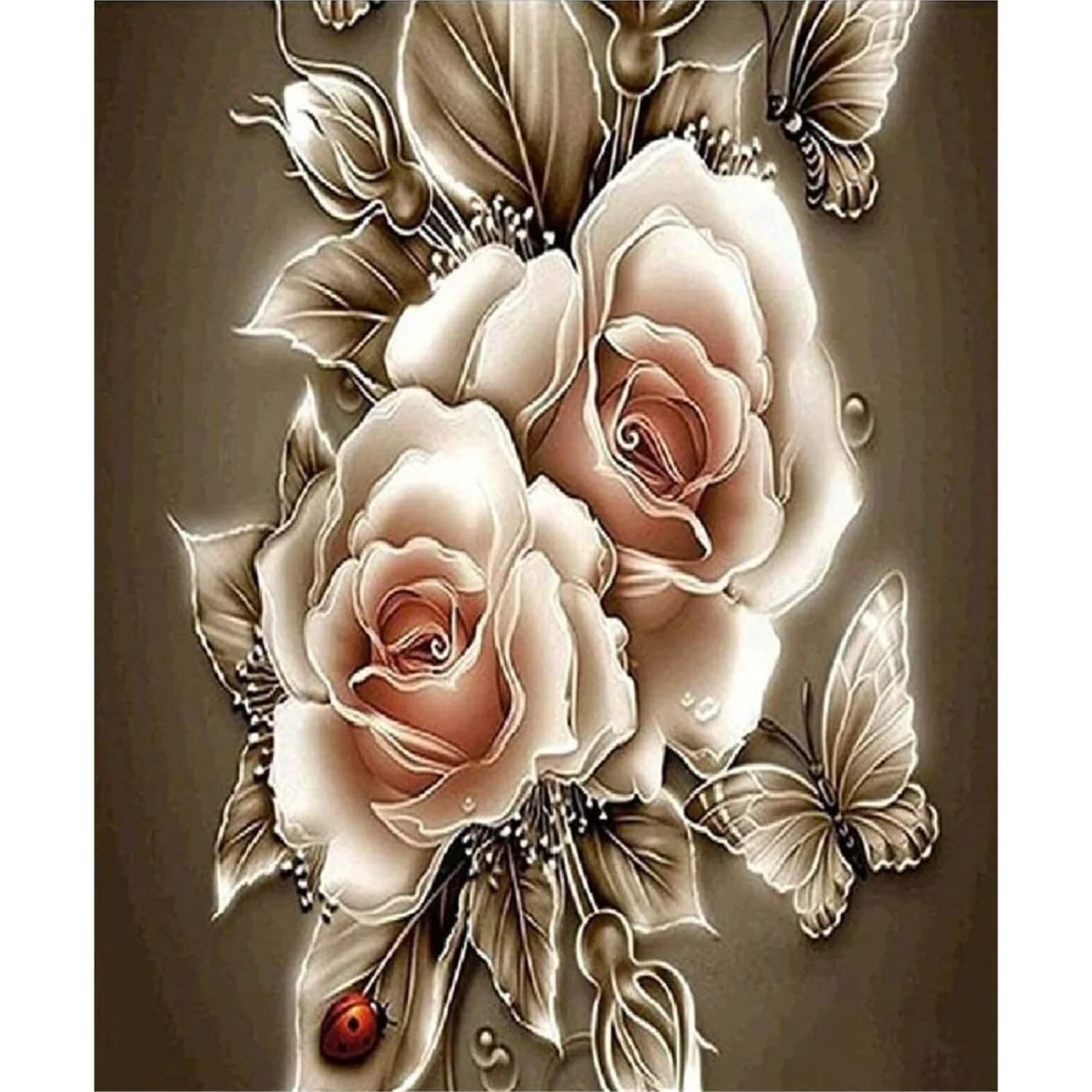 Roses and Butterfly Diamond Painting Art Kit - Multi – image 7