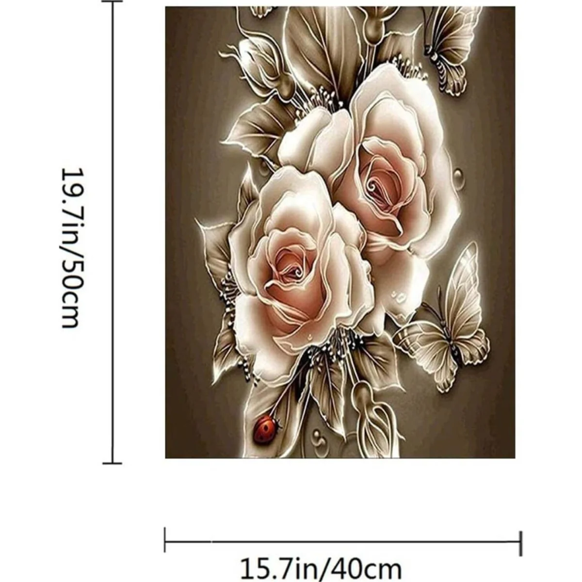 Roses and Butterfly Diamond Painting Art Kit - Multi – image 8