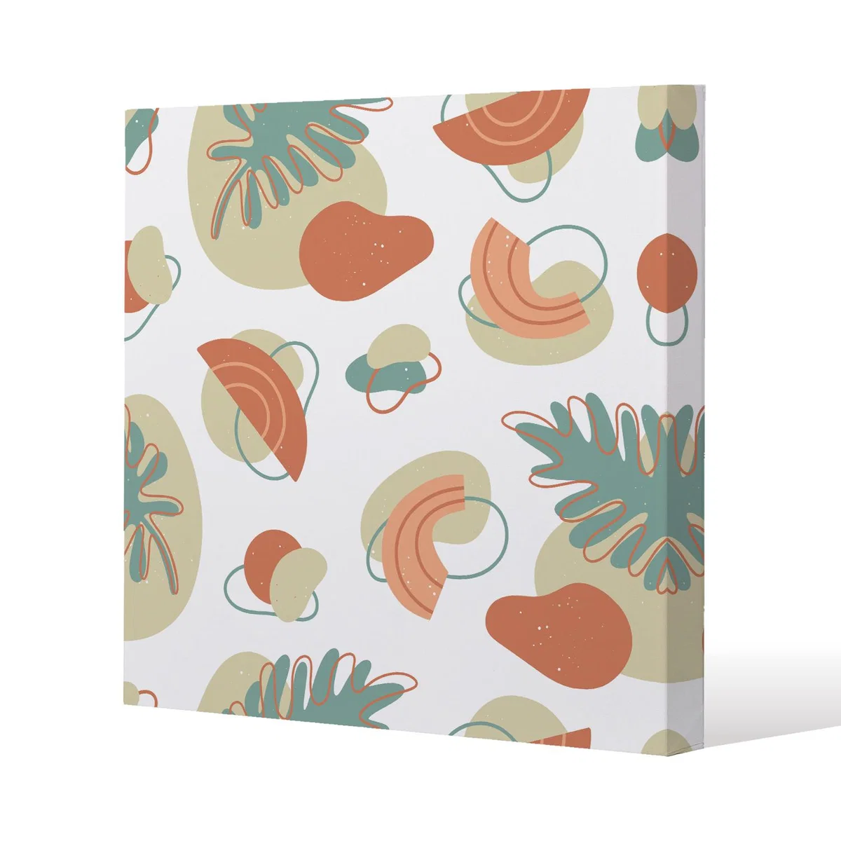 line art and botanical elements Canvas Print - Green / 77cm – image 2