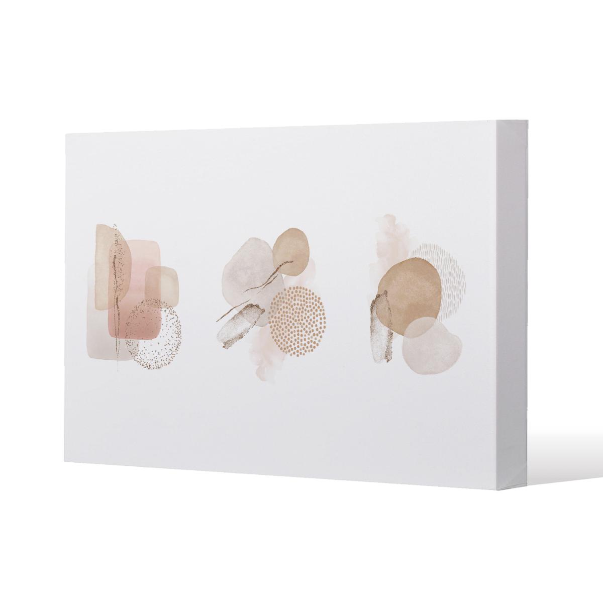 Bbeige watercolor Illustration and gold elements Canvas Print - White / 77cm / 51cm – image 2