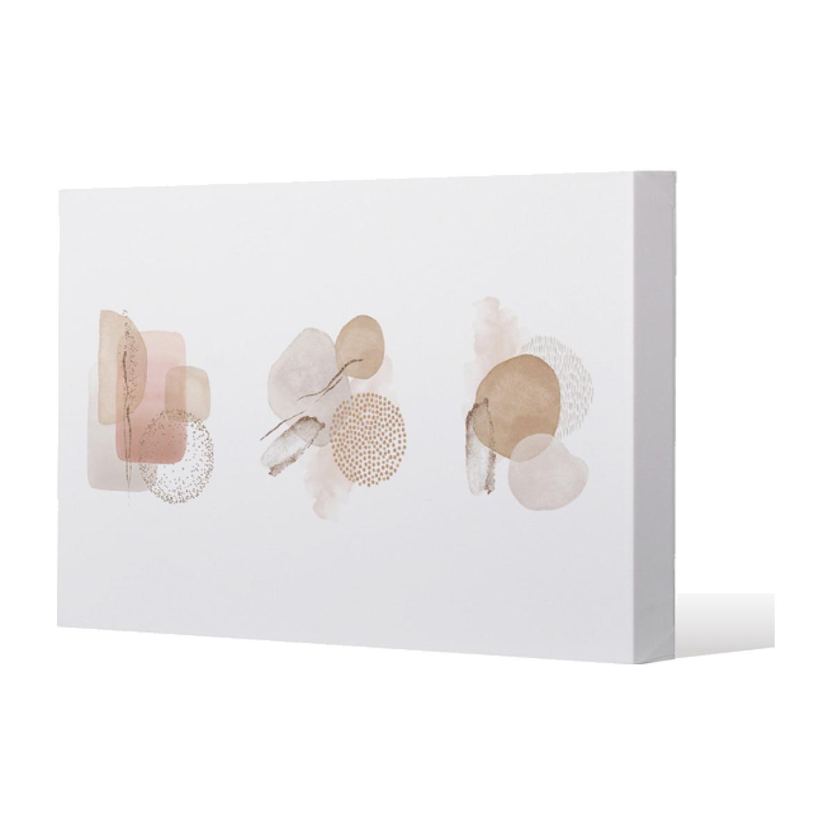 Bbeige watercolor Illustration and gold elements Canvas Print - White / 77cm / 51cm – image 1