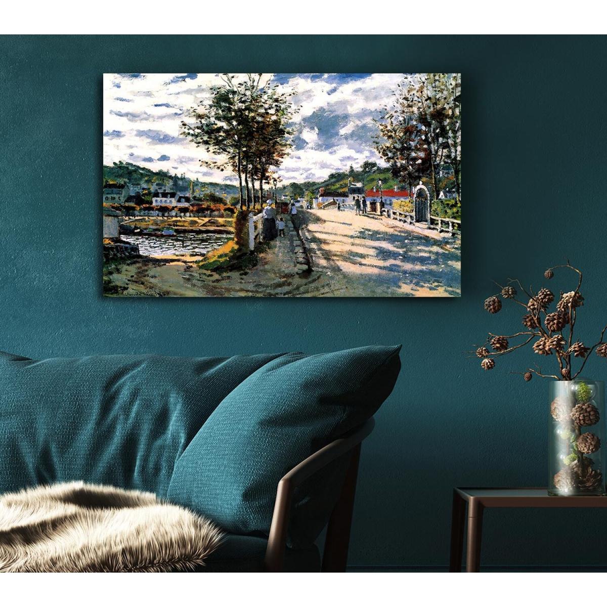 Monet The Seine At Bougival - Yellow / Large 26 x 40 Inches – image 5