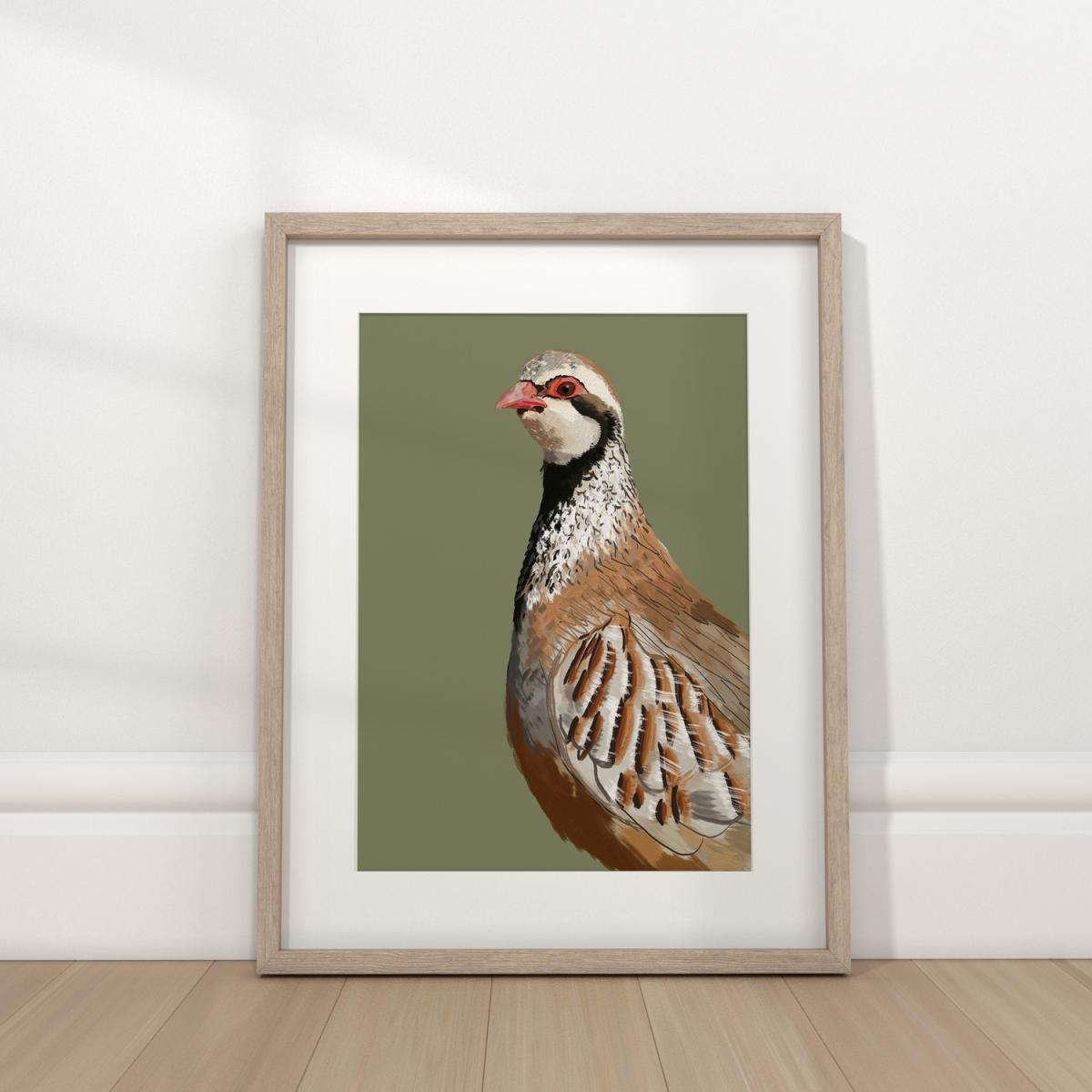 Partridge Sage Green Vibrant Framed Wall Art - Sage – image 2