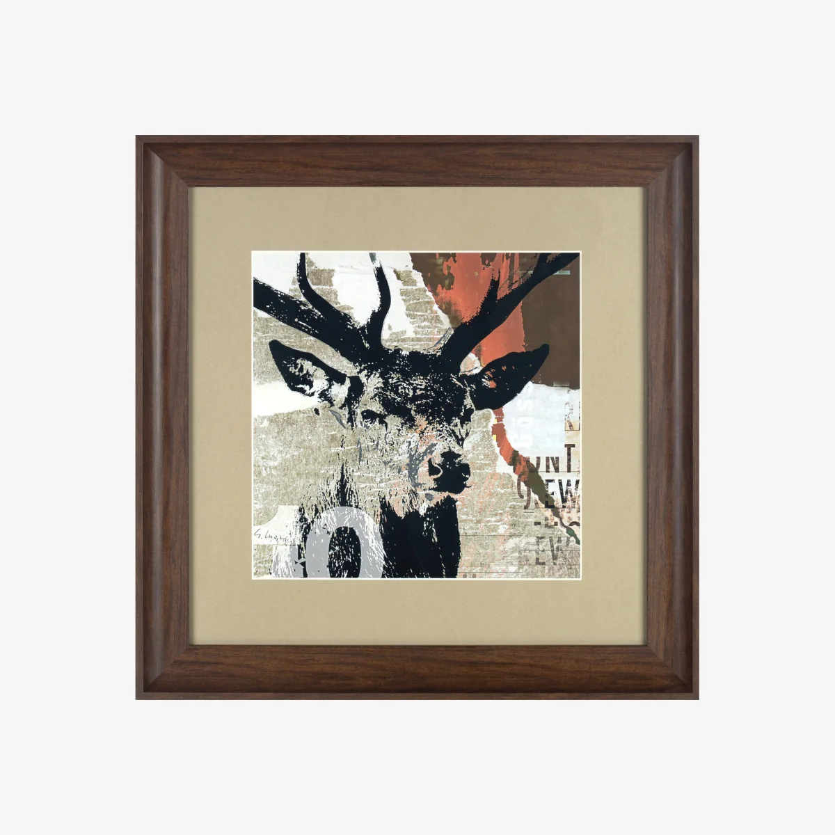 Framed Stag Head Wall Art - Assorted