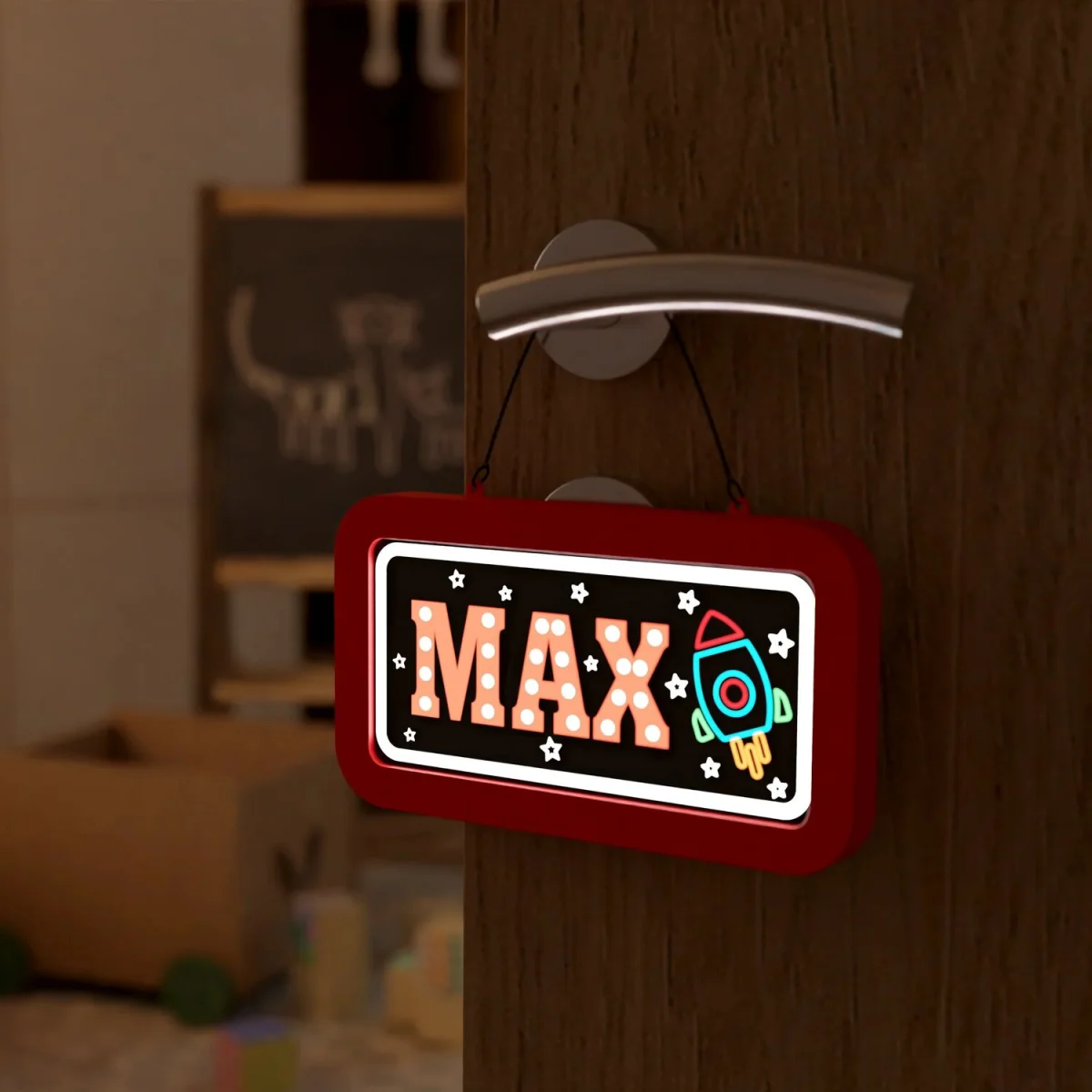 Ella Pre-personalised Light-Up Neon Bedroom Sign - Yellow – image 2