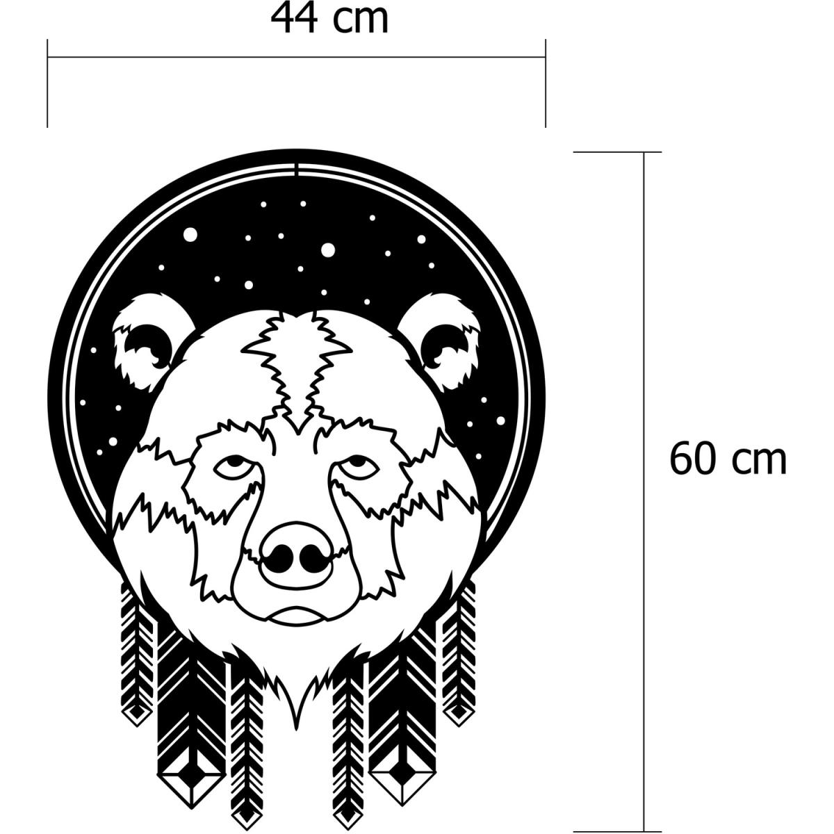 Bear Theme  Wall Art Metal Decorative Object - Black - Black – image 3