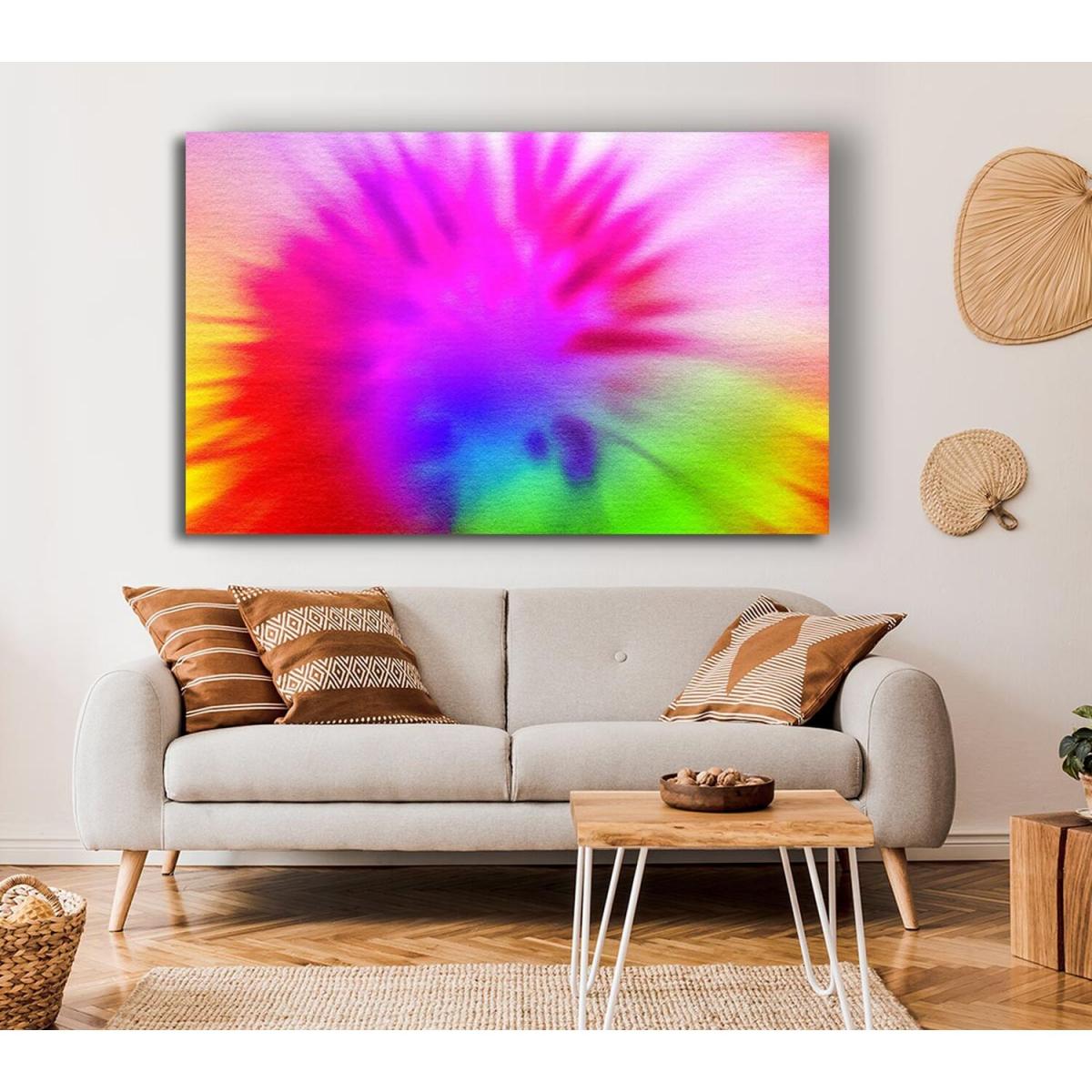 Tie Dye Canvas Print Wall Art - Yellow / 81.28cm – image 3