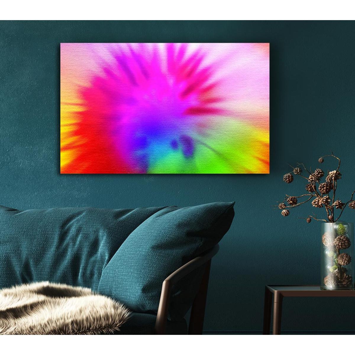 Tie Dye Canvas Print Wall Art - Yellow / 81.28cm – image 4