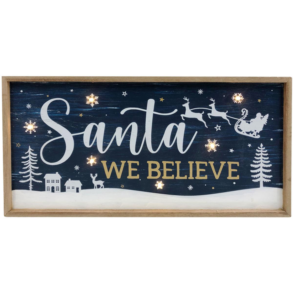 Santa We Believe LED Wall Art – image 2