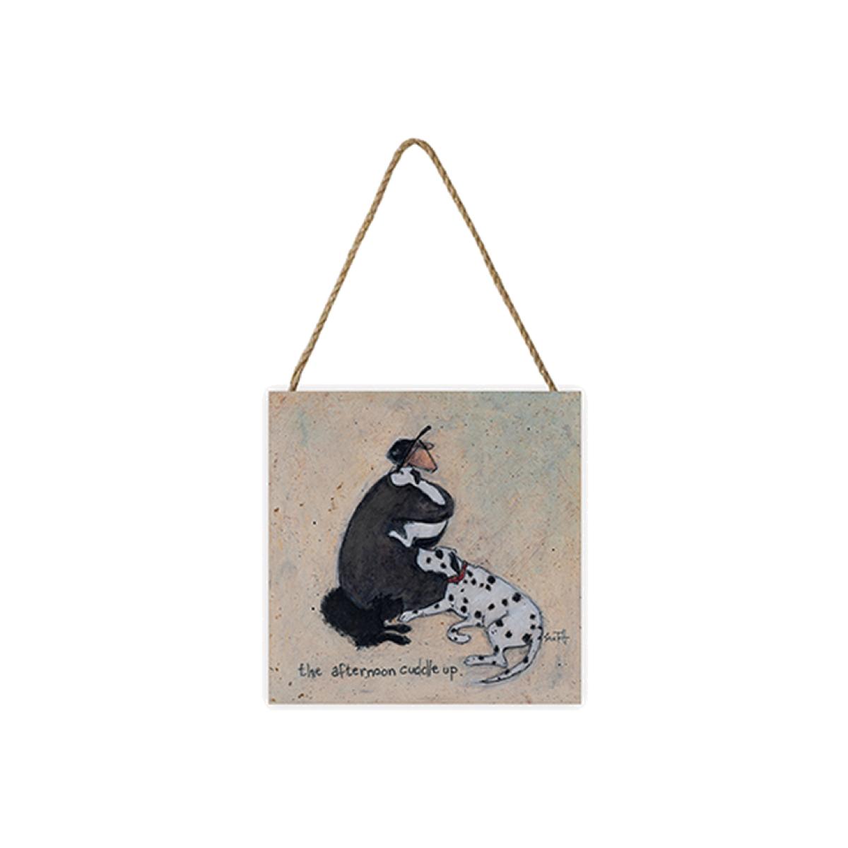 Sam Toft (The Afternoon Cuddle Up) Wooden Block - White