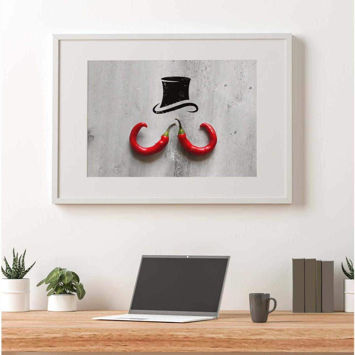 Chilli Moustache Art Print - Red / 84.1cm – image 1