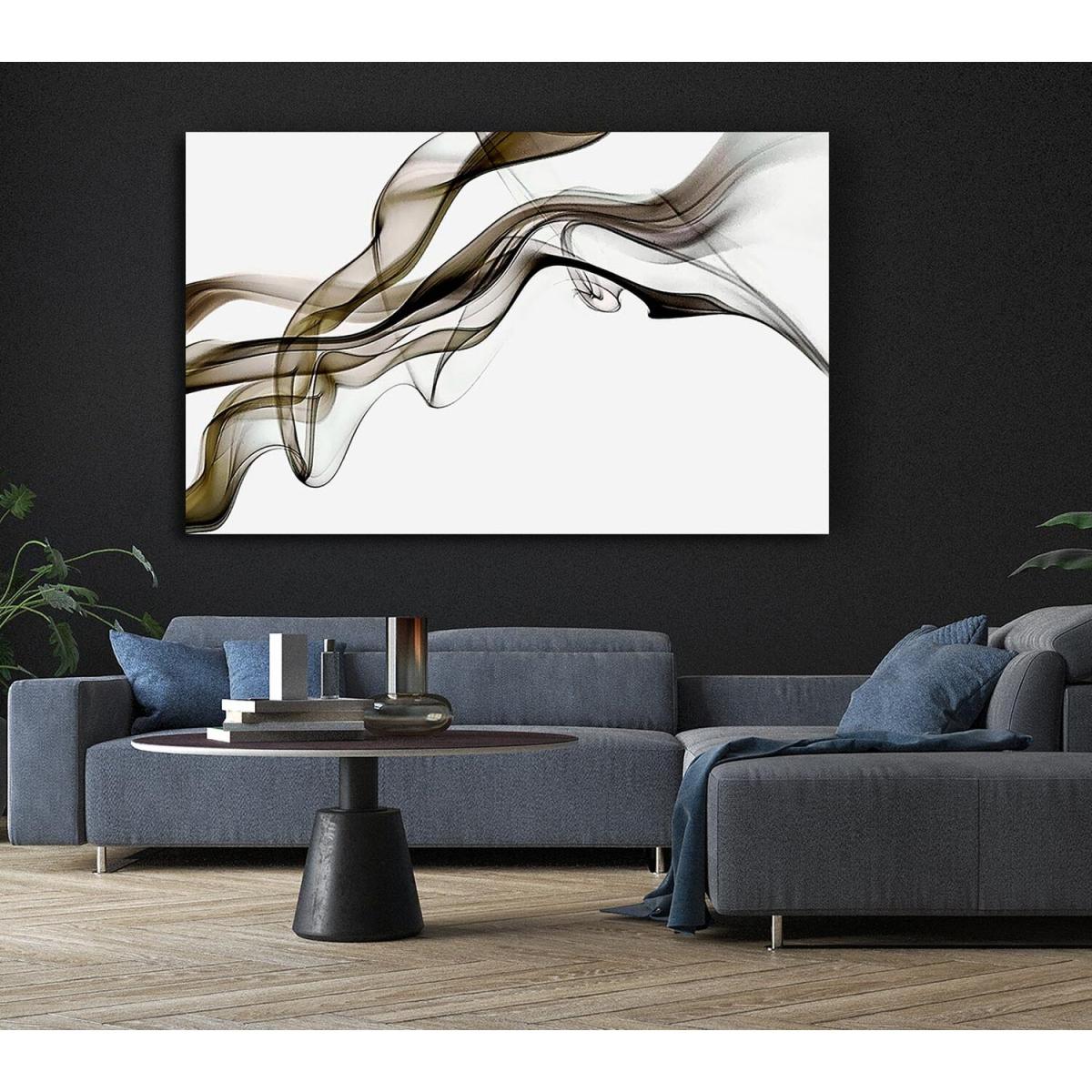 Brown Smoked Trail Canvas Print Wall Art - Yellow / 50.8cm – image 5