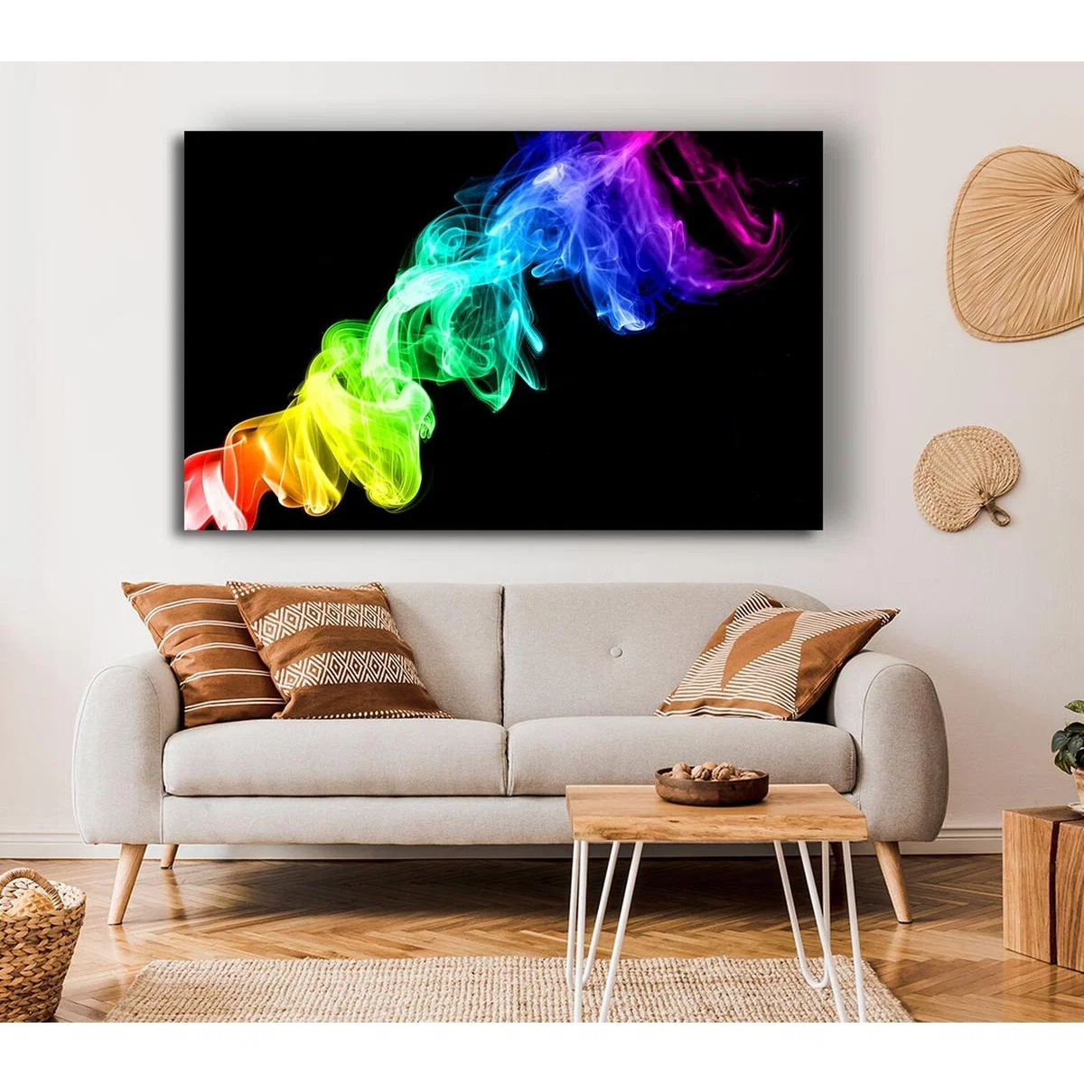 Colorful Smoke 2 Canvas Print Wall Art - Yellow / 81.28cm – image 4