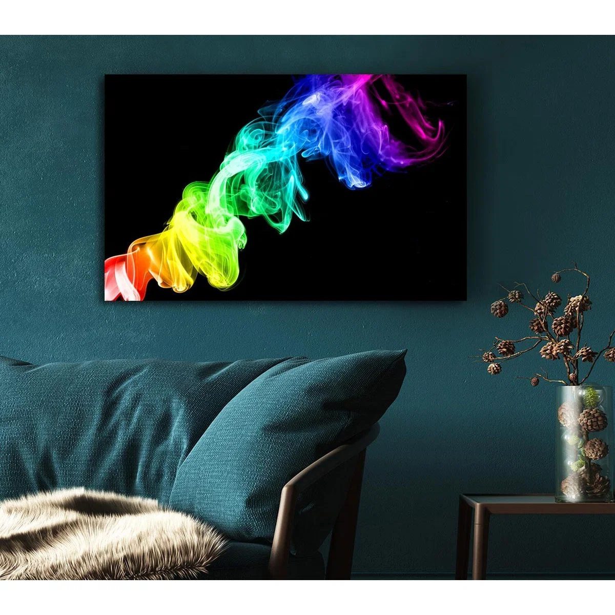 Colorful Smoke 2 Canvas Print Wall Art - Yellow / 81.28cm – image 5