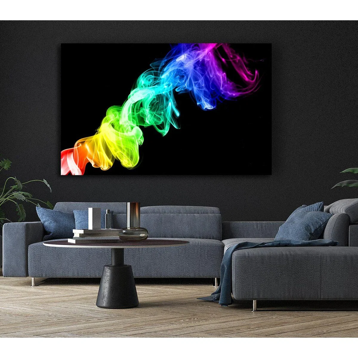 Colorful Smoke 2 Canvas Print Wall Art - Yellow / 81.28cm – image 6