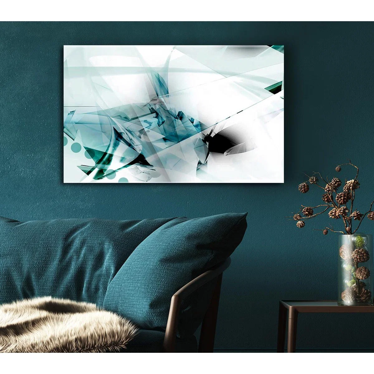Shardes Of Green Canvas Print Wall Art - Yellow / 81.28cm – image 5
