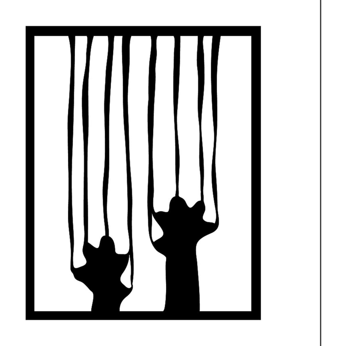 Scratch Wall Art Metal Decorative Object - Black - Black – image 2