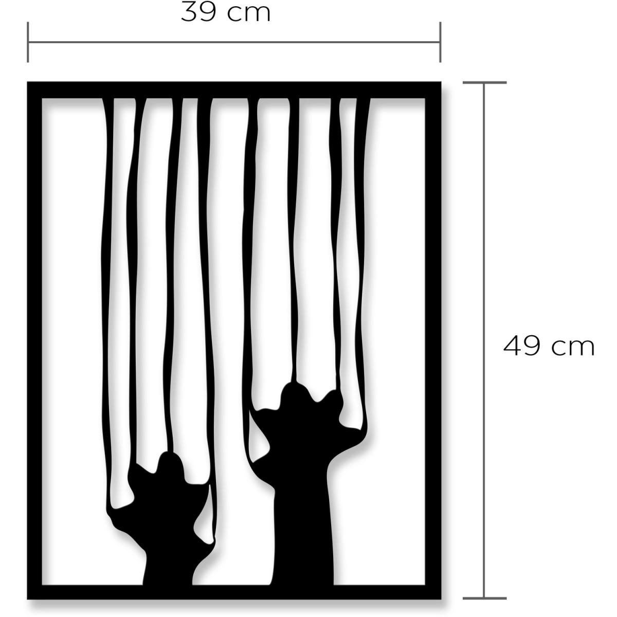 Scratch Wall Art Metal Decorative Object - Black - Black – image 3