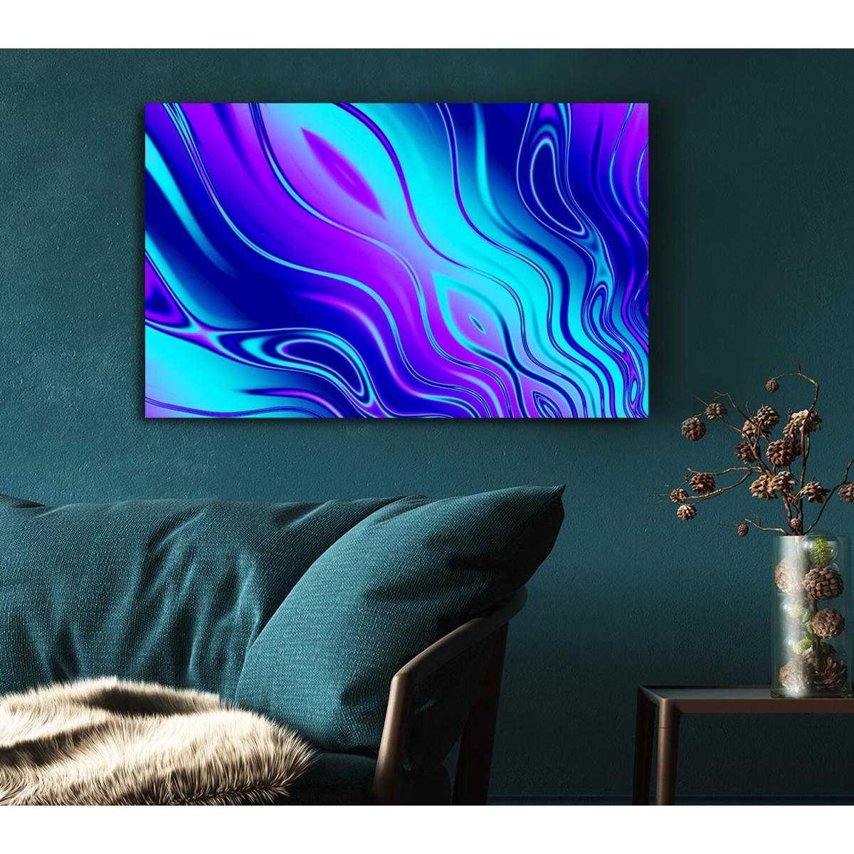 Lava Lamp Liquid Canvas Print Wall Art - Yellow / 81.28cm – image 3