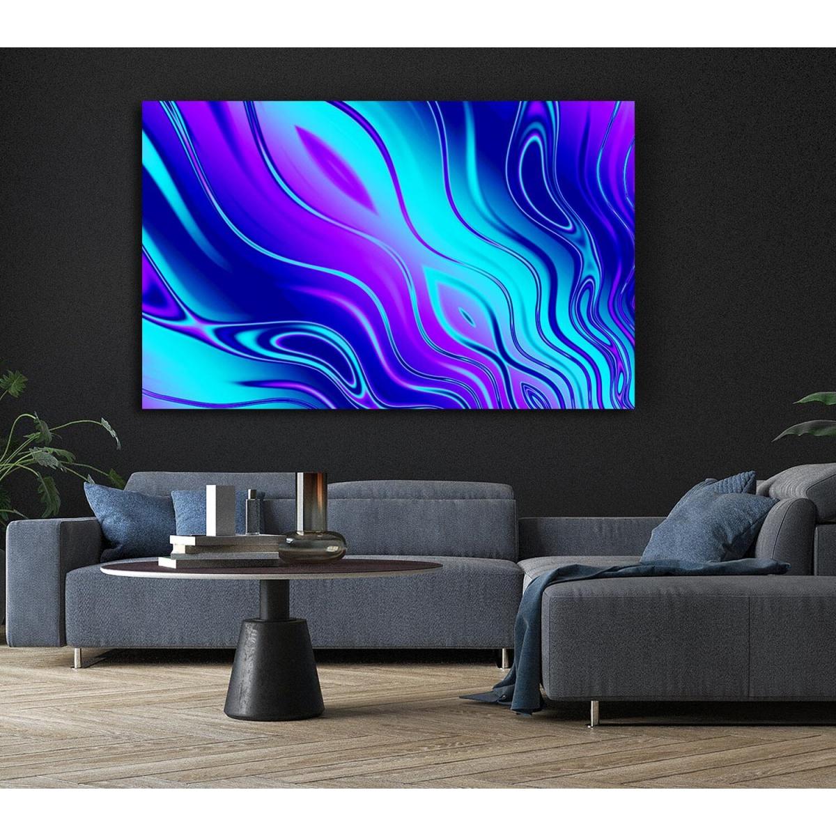 Lava Lamp Liquid Canvas Print Wall Art - Yellow / 81.28cm – image 4