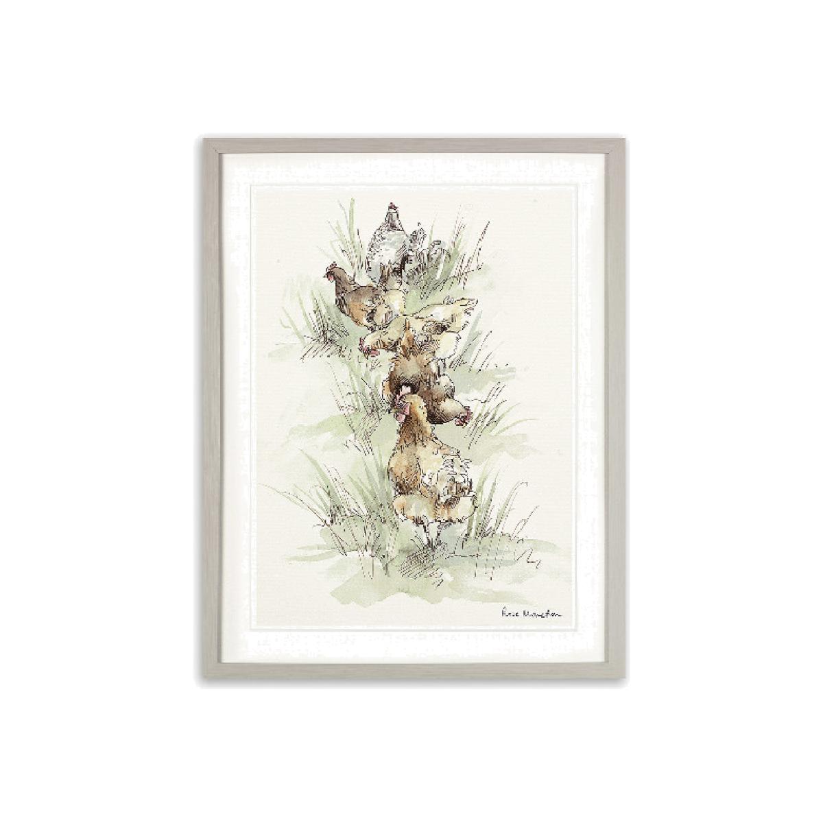 Duck & Chicken Parade Framed Print