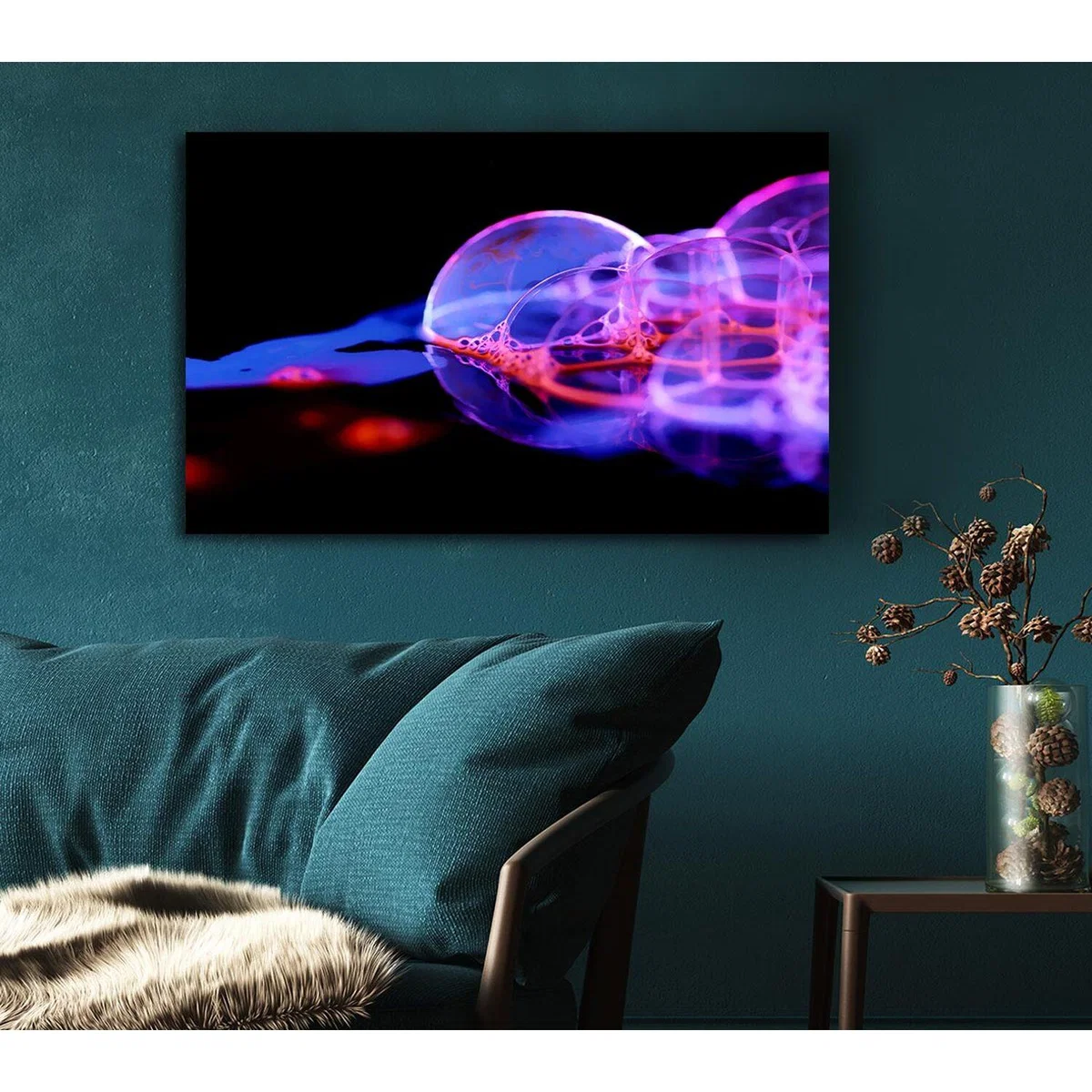 Silk Bubble Flow Canvas Print Wall Art - Yellow / 81.28cm – image 5