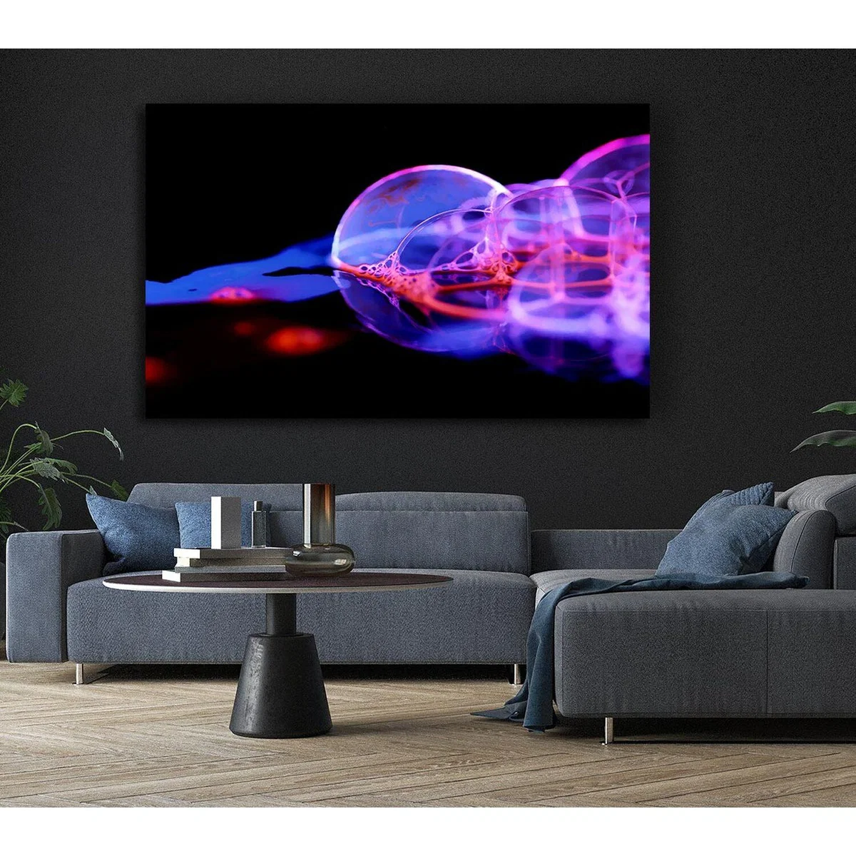 Silk Bubble Flow Canvas Print Wall Art - Yellow / 81.28cm – image 6