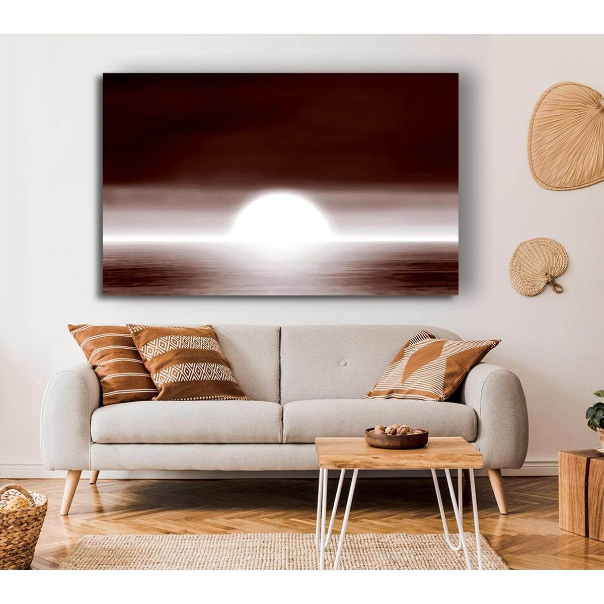 Chocolate Horizon Canvas Print Wall Art - Yellow / 35.56cm – image 4