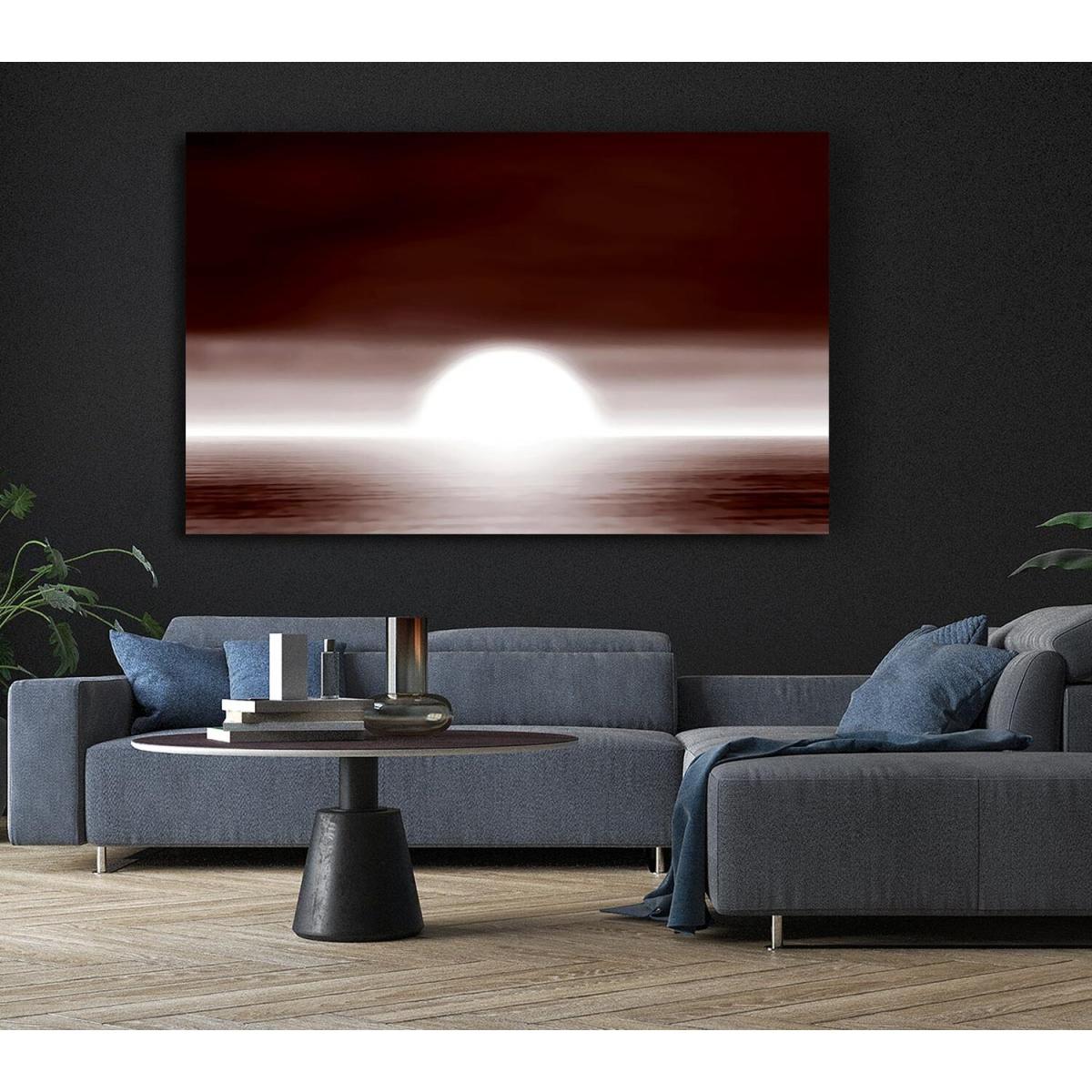 Chocolate Horizon Canvas Print Wall Art - Yellow / 35.56cm – image 5