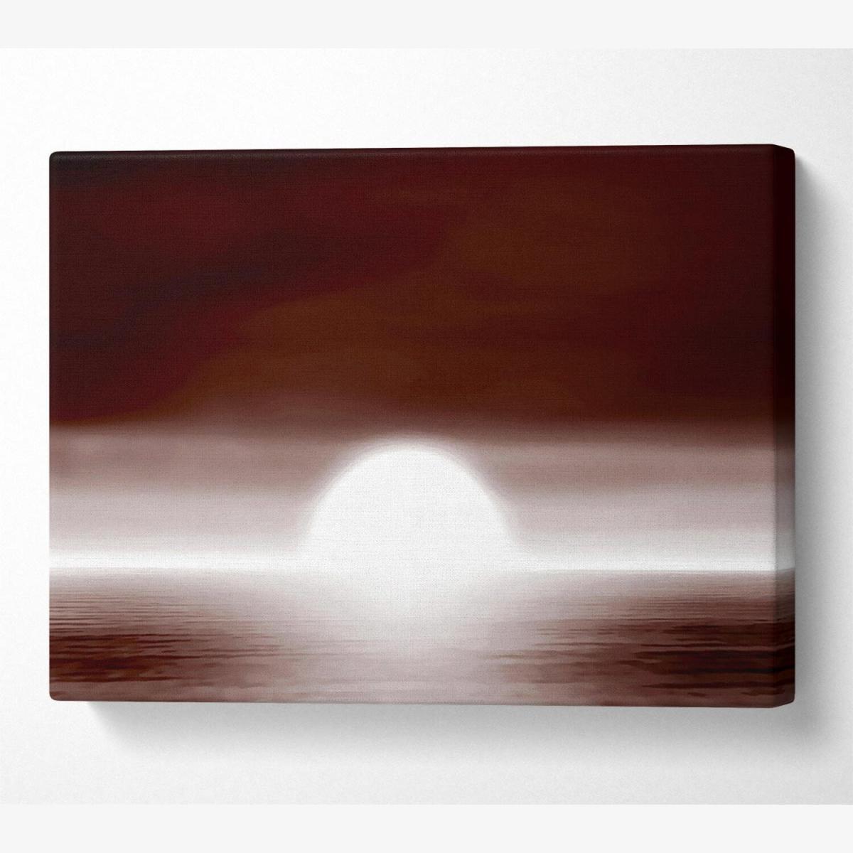 Chocolate Horizon Canvas Print Wall Art - Yellow / 35.56cm – image 1