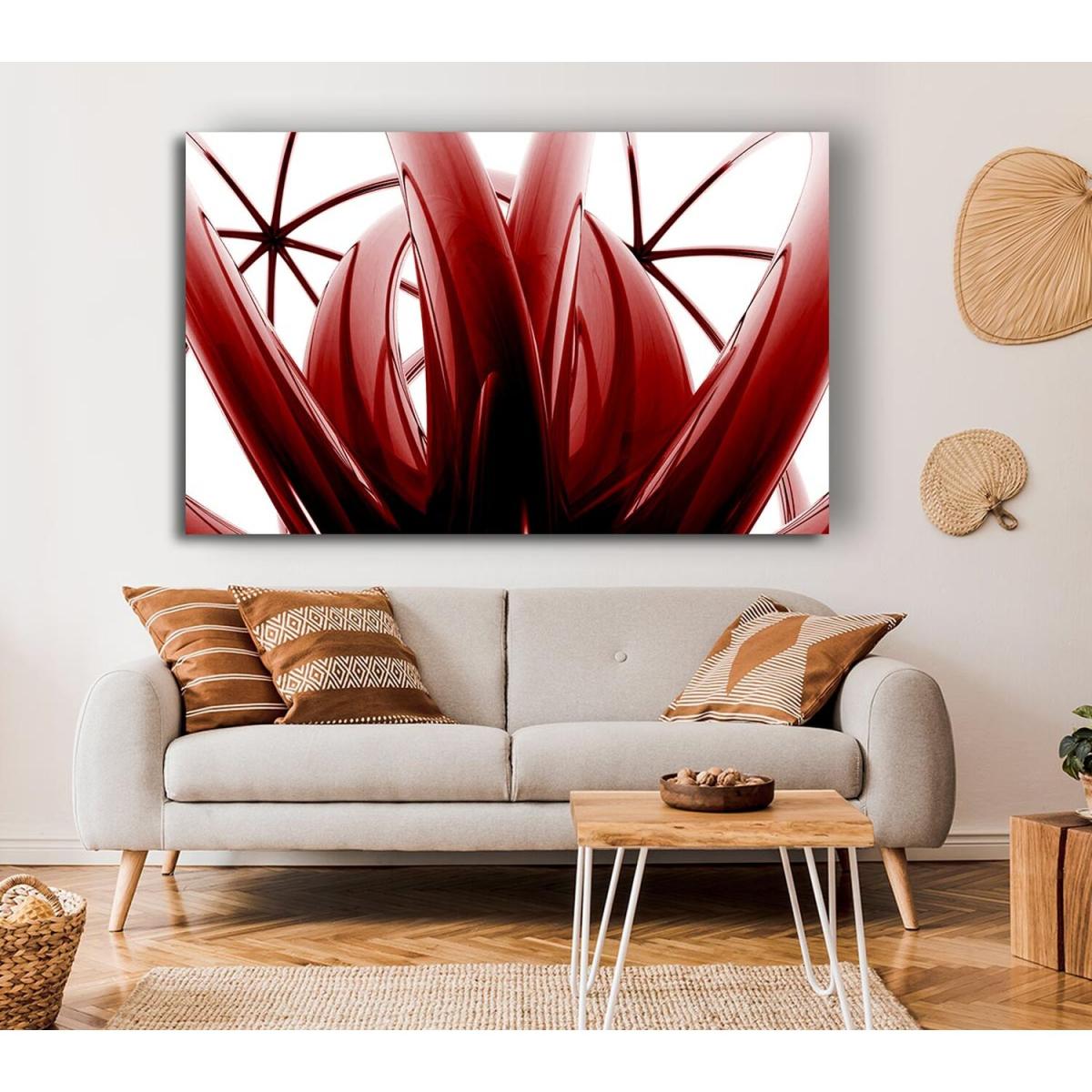 Two Sides Red Canvas Print Wall Art - Yellow / 35.56cm – image 4