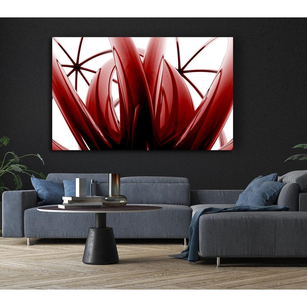 Two Sides Red Canvas Print Wall Art - Yellow / 35.56cm – image 6
