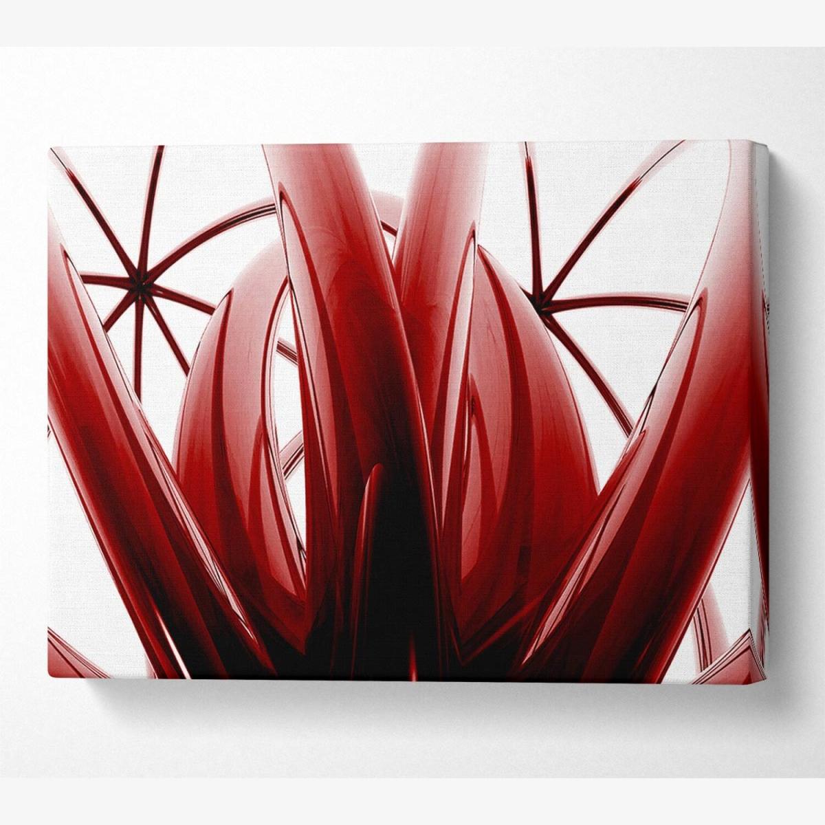 Two Sides Red Canvas Print Wall Art - Yellow / 35.56cm – image 1