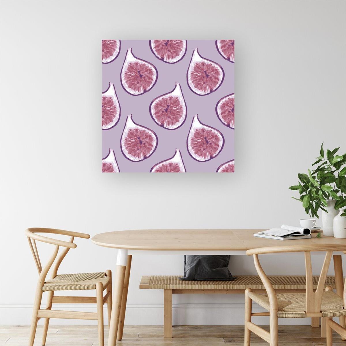 Modern Fig Pattern Canvas Print - Purple / Large – image 2