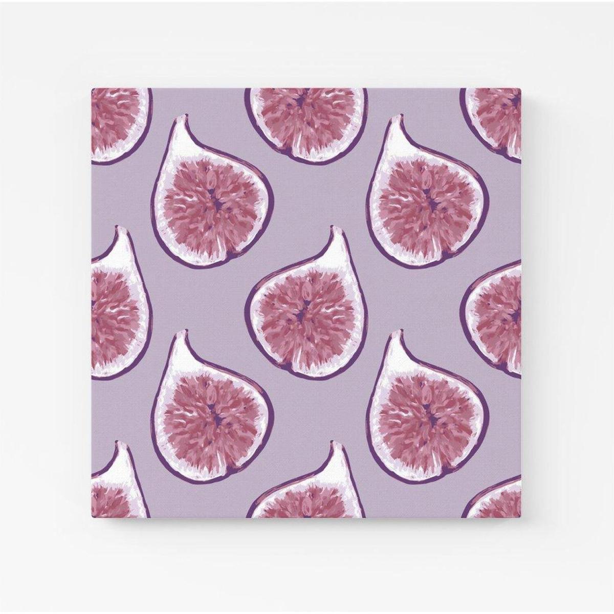 Modern Fig Pattern Canvas Print - Purple / Large – image 4