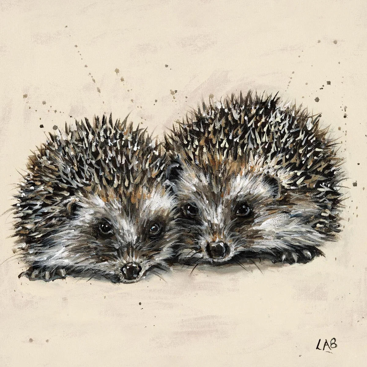 Louise Brown Hedgehogs Wooden Block – image 2